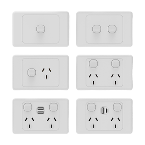 Interruptor de pared estándar australiano, toma de corriente de 10A de Nueva Zelanda, toma de pared de PC duradera, toma de corriente doble de 250V - Product Image 1