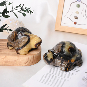 Vente en gros d'animaux en cristal Feng Shui sculptés en septarium, tortue pour la décoration - Product Image 5
