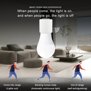 Ac220v 40W E27 cơ sở thông minh lò vi sóng Radar cảm biến giữ đèn tự động cơ thể con người cảm ứng ánh sáng bóng đèn ổ cắm cho cầu thang - Product Image 3