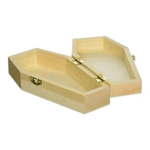 Cheap Small Unfinished Wood Funeral Dog Coffins Box