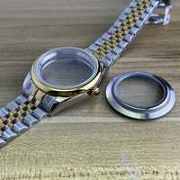 Custom 39mm Seiko NH35 Mechanical Watch Case Sapphire Crystal Glass Movement Stainless Steel Waterproof Model 186