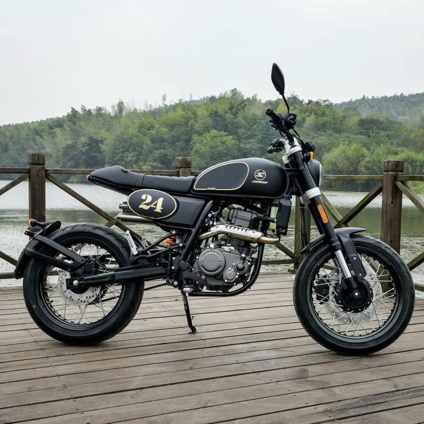 SKYTEAM yeni sokak izci 125cc motosiklet yakıt enjeksiyon EEC EURO 5 onaylı Scrambler klasik vintage racer bisiklet