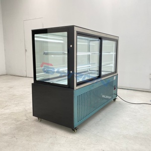 Byron Bánh Ngọt Bánh sô cô la mới đến cửa kính <span class=keywords><strong>mini</strong></span> Tủ đông Retro tủ lạnh màu đen hộ gia đình yên tĩnh tủ lạnh retro nhỏ - Product Image 4