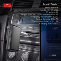 Earldom Kabelloser BT 5.0 FM-Transmitter Auto- und Heim-Stereo AUX-Adapter 3,5MM Freisprecheinrichtung Audio-Empfänger