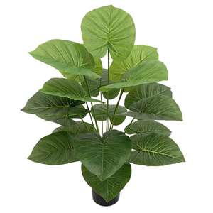Plante artificielle de haute qualité, écologique, 18 têtes, 75 cm, palmier Alocasia, feuille de taro en plastique, <span class=keywords><strong>buisson</strong></span>, arbre, herbe pour la décoration intérieure de la maison et des magasins - Product Image 1