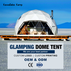 Kawagebo Kamp <span class=keywords><strong>6M</strong></span> PVC Party Trade Show Luxury Outdoor Camping Glamping Igloo Geodesic Dome Hotel Tente Maison avec salle de bain - Product Image 6