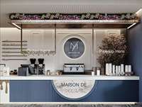 Comptoir de café moderne Comptoir de réception design Comptoir de réception caisse enregistreuse Comptoir de café-bar