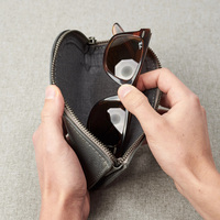 6 porte-lunettes en cuir pu, blanc, Slim, rangement multiple, étui de lunettes de soleil