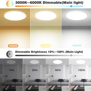 <span class=keywords><strong>Plafonnier</strong></span> <span class=keywords><strong>LED</strong></span> moderne <span class=keywords><strong>de</strong></span> 12 pouces avec télécommande pour chambre à coucher, salon, <span class=keywords><strong>salle</strong></span> <span class=keywords><strong>de</strong></span> <span class=keywords><strong>bain</strong></span>, cuisine, installation facile - Product Image 4