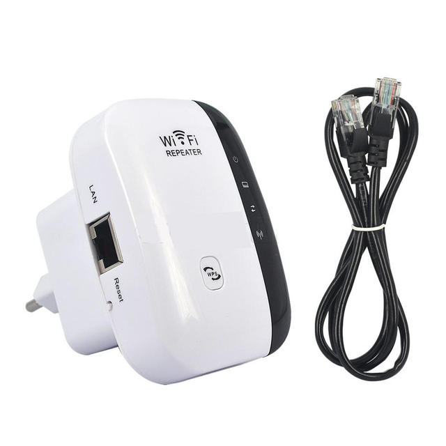 FJGEAR 300Mbps Wi-Fi Range Extender with EU Plug, 2.4GHz Wireless Repeater for Whole-Home Coverage Stable Home & Office Network
