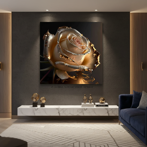 Quadro su Tela con Rose Rosse Astratte, Stampa Artistica Moderna per Soggiorno, Decorazione Casa di Lusso - Product Image 1