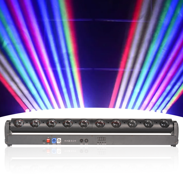 10X40W RGBW 4In1 Beam Led Control Moving Head Scan Light Dmx512 Dj Mobile Lights for Bar Party KTV Home Wedding Effect Lamp