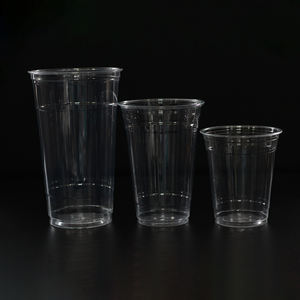 ठंडा/गर्म पीने के साथ पारदर्शी प्लास्टिक पार्टी कंटेनर पीईटी प्लास्टिक के कप लोगो कस्टम लोगो मुद्रित - Product Image 2