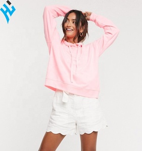 2025 New design Popular Comfortable Long sleeve Crop <b>Top</b> <b>Women's</b> Hoodies Customized Pullover Casual Outdoor Sportswear hoodies - Product Image 1