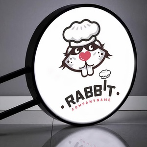 Personalized Round Aluminum <b>LED</b> Double-Sided <b>Light</b> Box Sign for Outdoor Use in Business Cafe Bar Hotel Custom Logo - Product Image 3