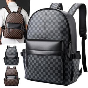 Unisex công suất lớn không thấm nước PU da máy tính xách tay Ba lô dây kéo biểu tượng tùy chỉnh Polyester Lót cho kinh doanh du lịch giản dị hàng ngày - Product Image 1