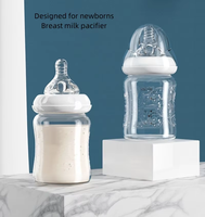 Biberon bébé en verre anti-flatulence lait maternel sens sucette ne déborde pas tasse d'eau avec paille à valve