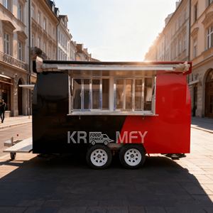 Remolque de Comida Rápida con Ejes Dobles para Exteriores, Carro de Metal para Restaurante Móvil, Carritos de Venta de Comida Rápida - Product Image 3