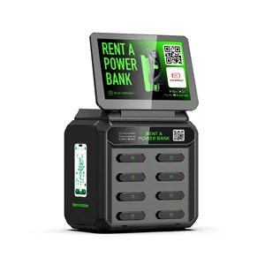 Pubs And Bars 8 Slot Mobile Phone Battery Charger Power Bank Share Power Bank Rental Station