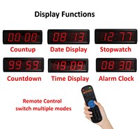 Reloj de Cuenta Regresiva Digital LED de 2.3 Pulgadas YIZHI con Control Remoto, Interruptor de Alimentación de CC de 12 V, Cronómetro Digital para Juegos