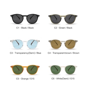 SKYWAY UV400 Designer Luxury Brand <strong>Sunglasses</strong> Fashion High Quality Polarized Glasses <strong>Round</strong> <strong>Frame</strong> Custom Retro Trendy <strong>Sunglasses</strong> - Product Image 2