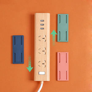 Support de <span class=keywords><strong>fixation</strong></span> de prise mobile de bureau auto-adhésif sans poinçon support mural fixateur de multiprise pour la maison fixateur suspendu - Product Image 2