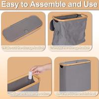 Support de rangement pour rouleaux de papier toilette avec couvercle, panier de rangement multifonctionnel en bambou, panier pour rouleaux de papier toilette, panier pour papier toilette pour espaces restreints