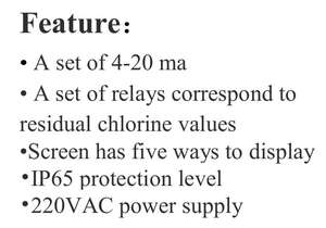 Pengontrol meteran klorin residu Online industri rendah dengan penyelidik Sensor - Product Image 6