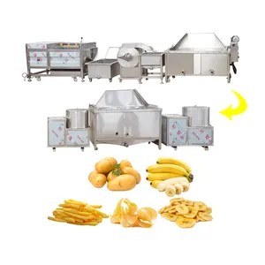 Yazhong Halbautomat ische kleine Maschine zur Herstellung frischer Kartoffel chips im mittleren Maßstab