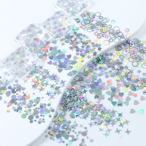 Flash Laser Nail Glitter Heart Butterfly <b>Star</b> Letter Sequin DIY Epoxy Manicure Art Decoration Accessory Wholesale Bulk - Product Image 2