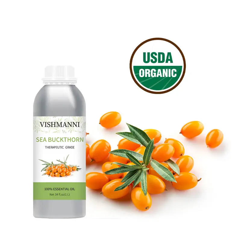 การดูแลผิวธรรมชาติ100% ทะเลบริสุทธิ์ Buckthorn น้ำมันราคาสารสกัดจาก Seabuckthorn Berry น้ำมันหอมระเหย