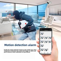 Caméra sans fil intelligente Tuya, surveillance à distance par téléphone portable, caméra réseau HD avec vision nocturne