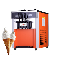 Meilleur prix AITHI Mini machine à glaces et sorbets automatique 3 saveurs, état neuf, usage professionnel, compatible 220V lait et eau