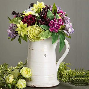 <span class=keywords><strong>Vase</strong></span> en céramique blanc, 5 pièces, 8x10 pouces, décoration de maison rustique - Product Image 3