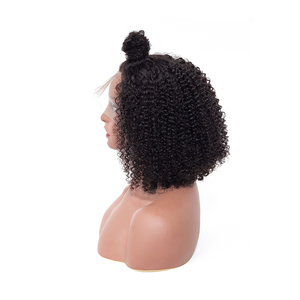 100% pelucas de cabello Natural virgen HD corta transparente <span class=keywords><strong>malayo</strong></span> rizado Peluca de encaje rizado - Product Image 3