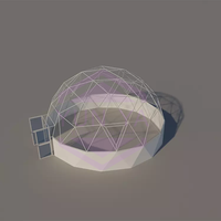 4m 6m 8m Aluminium Géodésique Igloo Dôme Tente Jardin Rond Polycarbonate Dôme Géodésique Serre pour Fête de Famille