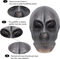 Latex Pleine Tête Halloween Masque Alien Réaliste Masque Ensemble avec Alien Gants Halloween Costumes Cosplay Accessoires pour Halloween