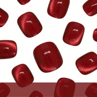 Autocollants pour ongles pour femme, style très tendance, effet œil-de-chat rubis uni, à la mode et cool. Vente en gros de produits pour les ongles.