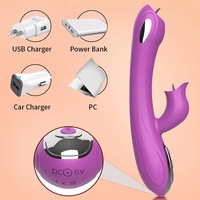 3-in-1 Wiederaufladbarer Rabbit-Vibrator Wasserdichter Silikon-Klitoris-Sauger G-Punkt-Stimulator Tragbares Erwachsenen-Sexspielzeug für Frauen
