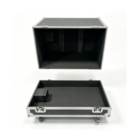 Flight case OEM empilable de haute qualité pour enceinte QSC LS118, boîte de protection aviation avec 4 roues et rainures