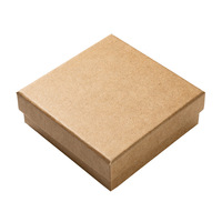 Boîte à bijoux en papier kraft carrée/rectangulaire de style tiroir pour collier, boucles d'oreilles, emballage - Boîte cadeau pour la Saint-Valentin (personnalisable)