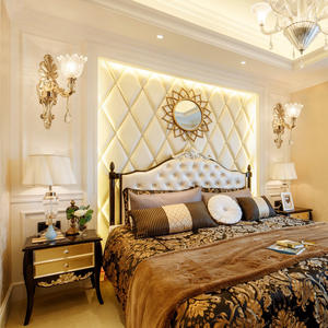 PM Nordische Retro Kristall Gold Wandlampe Wohnzimmer Schlafzimmer Hintergrund Wand Nachttisch Kerzenlampe Villa Hotel Flur Beleuchtung - Product Image 3