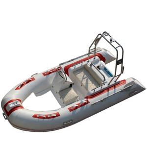 Bateau Semi-Rigide 480 <span class=keywords><strong>Gonflable</strong></span> de Pêche avec Cabine, Coque en Fibre de Verre et Matériau Hypalon de 4,80 m (16 pieds) avec PVC Pliant pour Dérive en Extérieur, en Promotion - Product Image 3
