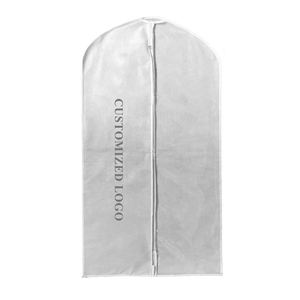 Housse de vêtement pliable blanche non tissée, housse de costume personnalisée, sacs à vêtements avec logo personnalisé pour le voyage - Product Image 2