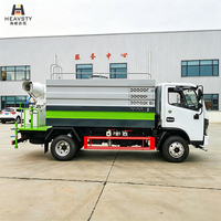 Camion-citerne à eau automatique HEAVSTY avec moteur diesel, réservoir de 5 m, arroseur pour l'entretien routier, canon à eau de 35 m, Dongfeng D6 EZW5045TYHE6 Euro