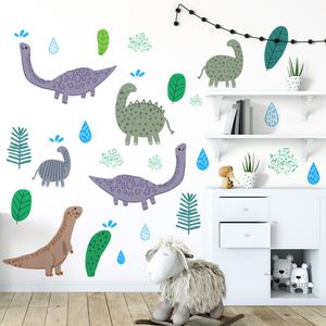Factory Custom New Cartoon Animal Wall Sticker <b>for</b> <b>Boys</b> Bedroom Nursery Rome Wall Decals Cute Dinosaur Wall Stickers <b>Wallpaper</b> - Product Image 5