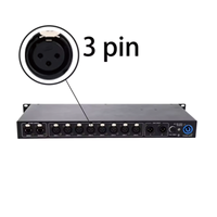 Entrepôt européen Artnet Dmx 8 voies Réseau Expander 8x512 4096 canaux Convertisseur de signal Artnet DMX pour la scène Contrôle de l'éclairage DJ