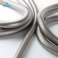 Conduit flexible en acier inoxydable 304 pour la protection des câbles électriques, certifié CE/FV-0, durable, taille 1/2 pouce