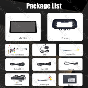 Aijia Vente en gros pour <span class=keywords><strong>HYUNDAI</strong></span> <span class=keywords><strong>TUCSON</strong></span> 2018-2020 – Cadre d'écran large 12,3 pouces noir mat pour autoradio Android avec faisceau de câblage double DIN - Product Image 6