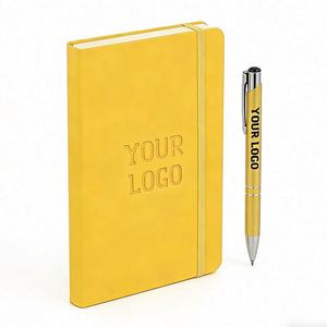 Wholesale Logo Pu <b>Notebook</b> A5 Leather Print <b>Diary</b> 80 Sheet Hardcover Journal Notepad Business Gift Office Promo Supplier - Product Image 1